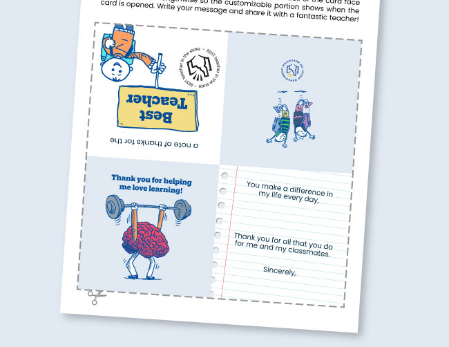 Thank Idaho Teachers Card Graphic